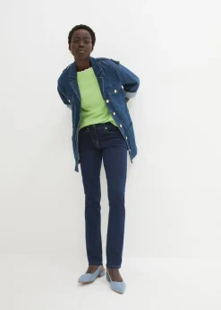 bonprix bonprix Vaqueros slim fit, mid waist, súper elásticos denim oscuro Discount