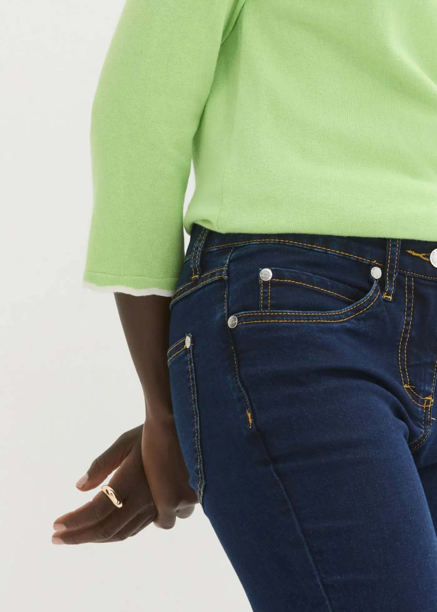 bonprix bonprix Vaqueros slim fit, mid waist, súper elásticos denim oscuro Discount