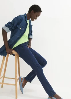 bonprix bonprix Vaqueros slim fit, mid waist, súper elásticos denim oscuro Discount