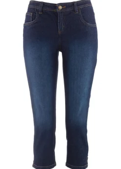 bonprix bonprix Vaqueros slim fit, talle medio, cropped Azul marino usado Outlet