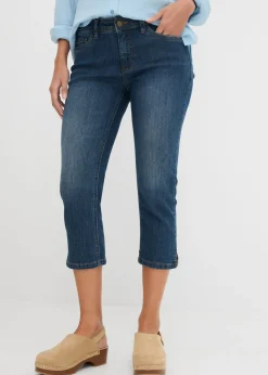 bonprix bonprix Vaqueros slim fit, talle medio, cropped Azul marino usado Outlet
