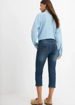 bonprix bonprix Vaqueros slim fit, talle medio, cropped Azul marino usado Outlet