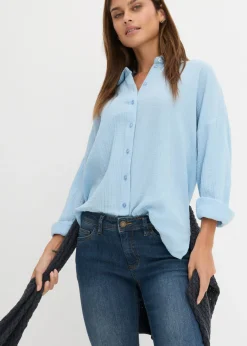 bonprix bonprix Vaqueros slim fit, talle medio, cropped Azul marino usado Outlet