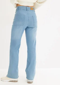 bonprix bonprix Vaqueros straight, high waist, elásticos Blanco lana New