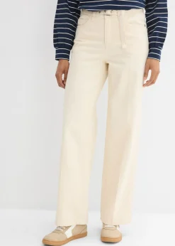 bonprix bonprix Vaqueros straight, loose, mid waist, de algodón Sin teñir Outlet