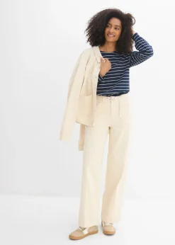 bonprix bonprix Vaqueros straight, loose, mid waist, de algodón Sin teñir Outlet