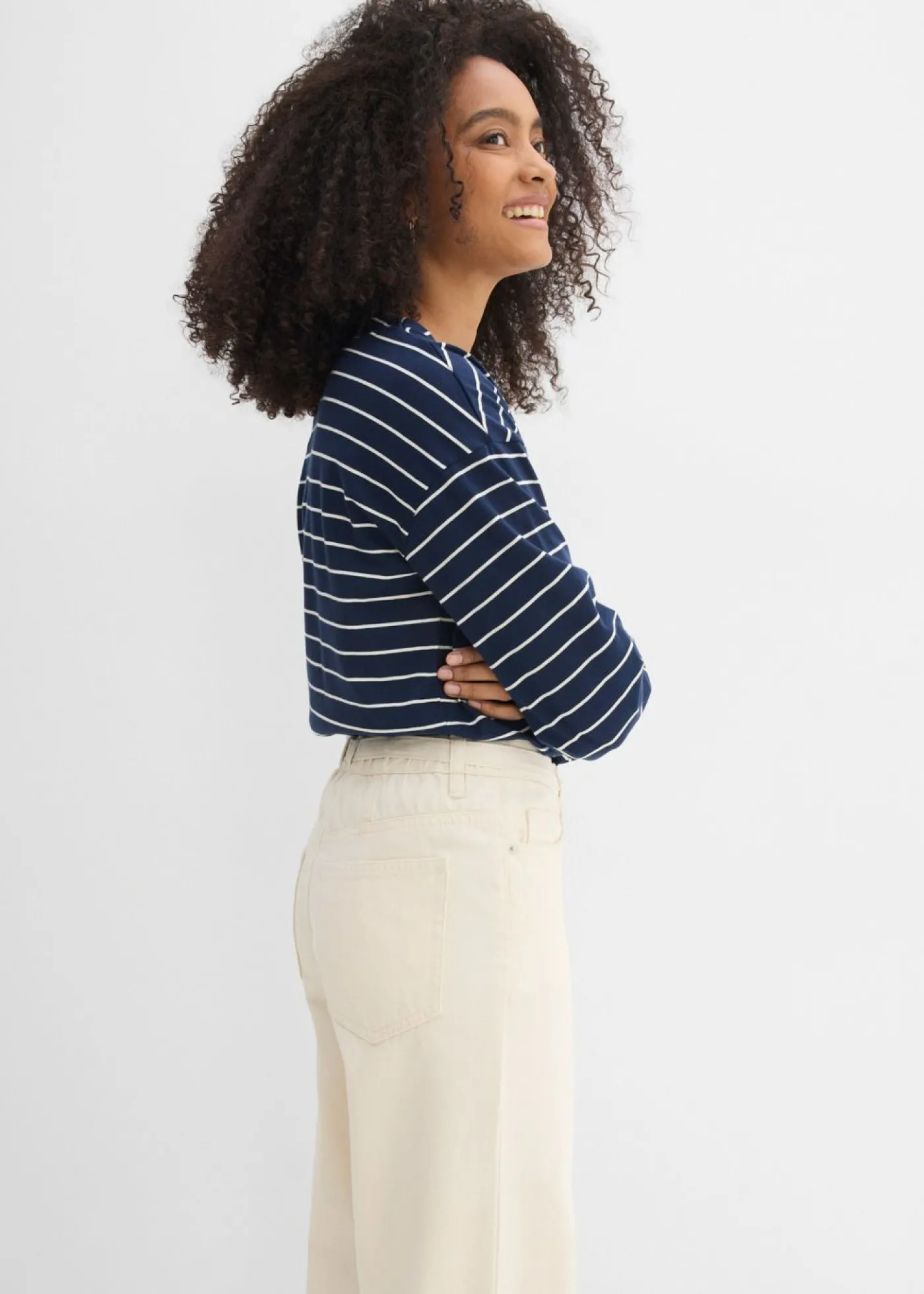 bonprix bonprix Vaqueros straight, loose, mid waist, de algodón Sin teñir Outlet