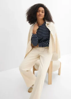 bonprix bonprix Vaqueros straight, loose, mid waist, de algodón Sin teñir Outlet