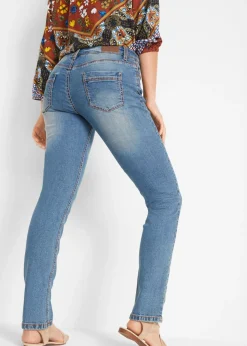 bonprix bonprix Vaqueros straight, mid waist, elásticos Denim Online