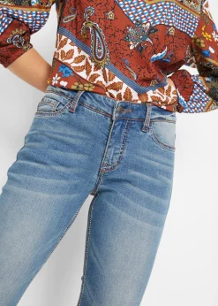 bonprix bonprix Vaqueros straight, mid waist, elásticos Denim Online