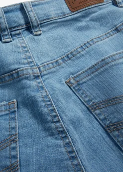 bonprix bonprix Vaqueros straight, mid waist, elásticos azul claro denim usado