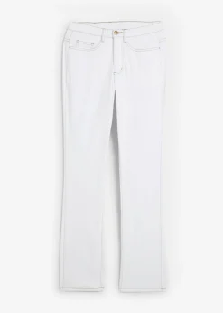 bonprix bonprix Vaqueros straight, mid waist, elásticos Sarga blanca Best