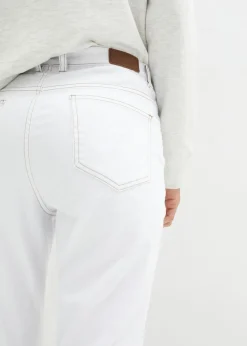 bonprix bonprix Vaqueros straight, mid waist, elásticos Sarga blanca Best