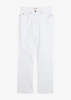 bonprix bonprix Vaqueros straight, mid waist, elásticos Blanco Online