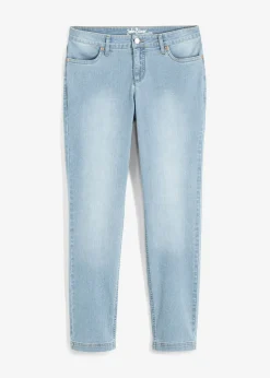 bonprix bonprix Vaqueros straight, mid waist, elásticos azul hielo denim usado Sale