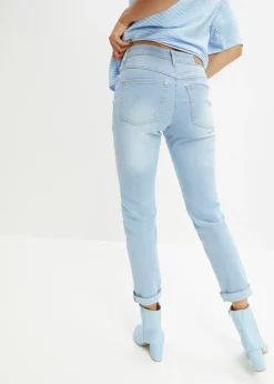 bonprix bonprix Vaqueros straight, mid waist, elásticos azul hielo denim usado Sale