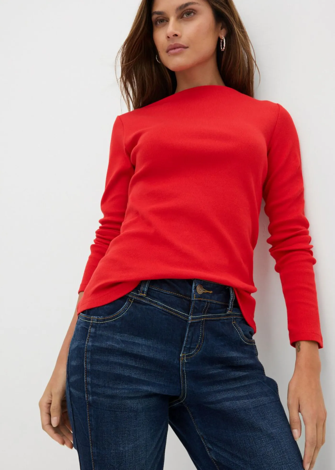 bonprix bonprix Vaqueros straight, mid waist Denim claro desgastado Outlet