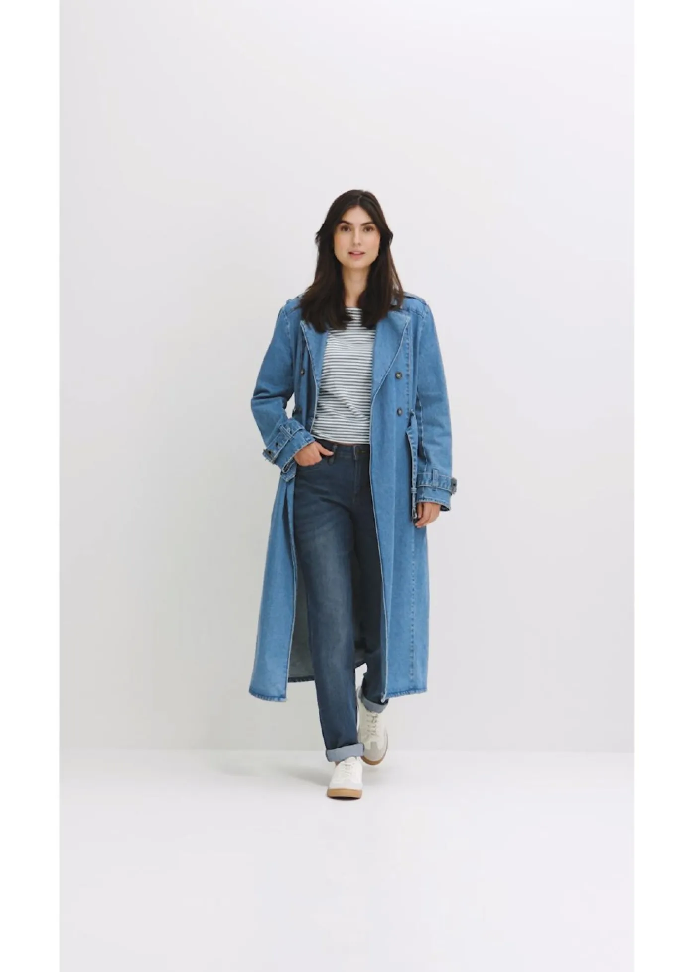 bonprix bonprix Vaqueros straight, mid waist, elásticos Azul marino desgastado