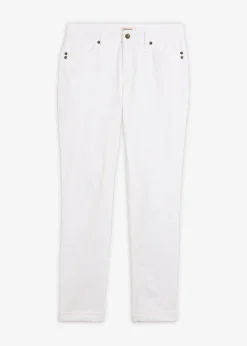 bonprix bonprix Vaqueros straight, mid waist, elásticos Blanco