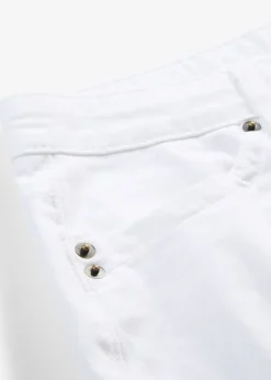 bonprix bonprix Vaqueros straight, mid waist, elásticos Blanco