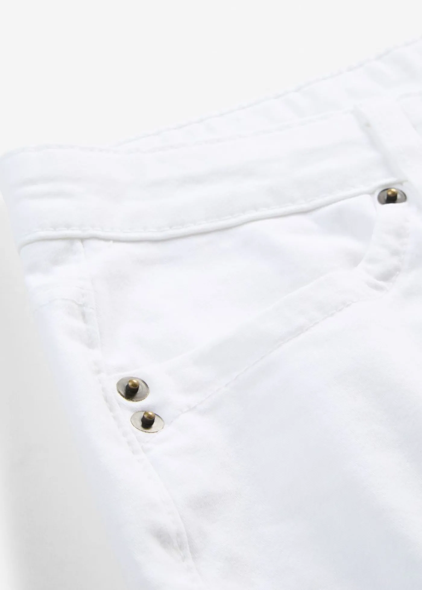 bonprix bonprix Vaqueros straight, mid waist, elásticos Blanco