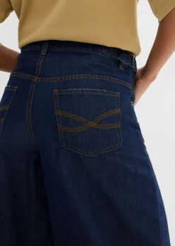 bonprix bonprix Vaqueros tipo balloon con talle medio Denim azul almirante sin lavar Clearance