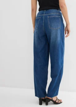 bonprix bonprix Vaqueros tipo balloon, high waist, súper suaves Azul piedra usado Discount