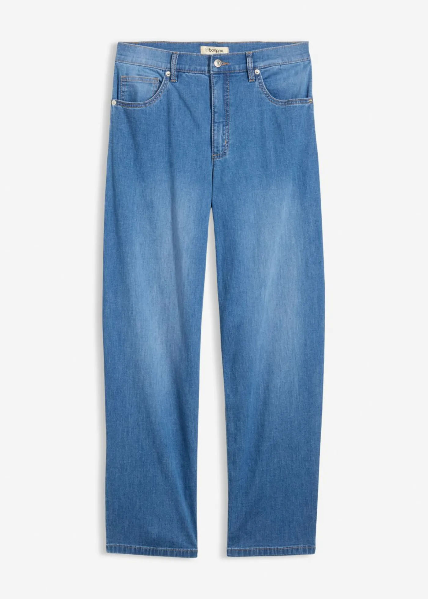 bonprix bonprix Vaqueros tipo barrel de talle alto azul claro denim usado Outlet