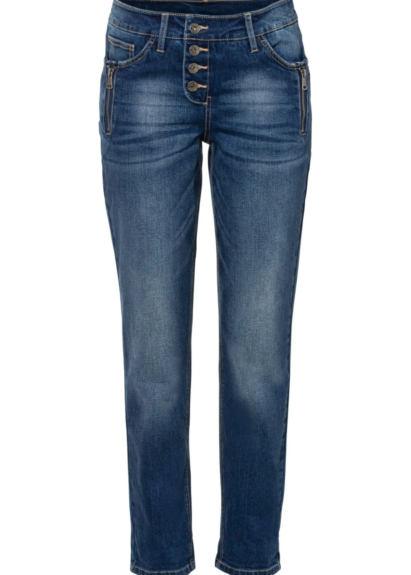 bonprix bonprix Vaqueros tipo boyfriend, mid waist Azul piedra New