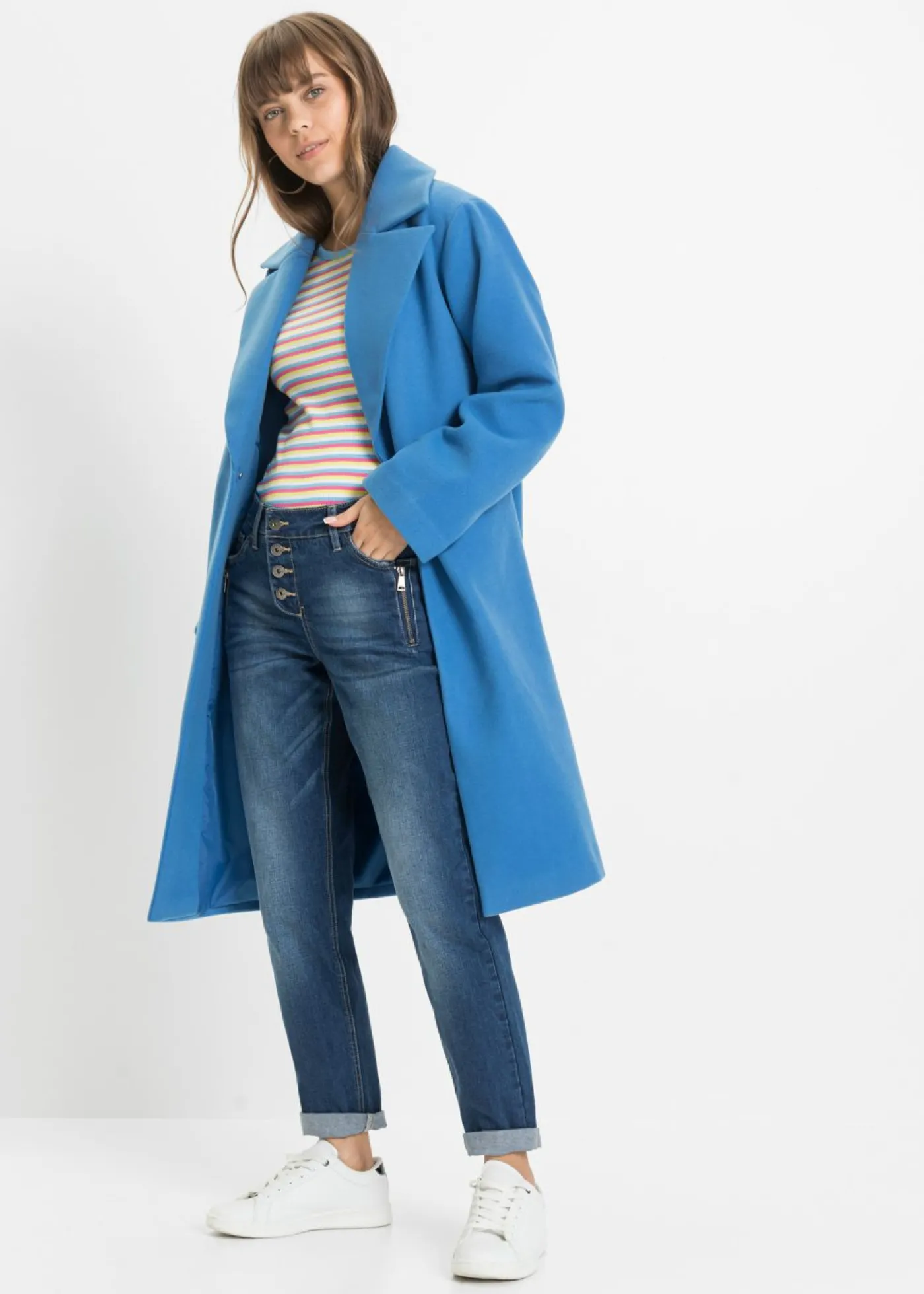 bonprix bonprix Vaqueros tipo boyfriend, mid waist Azul piedra New