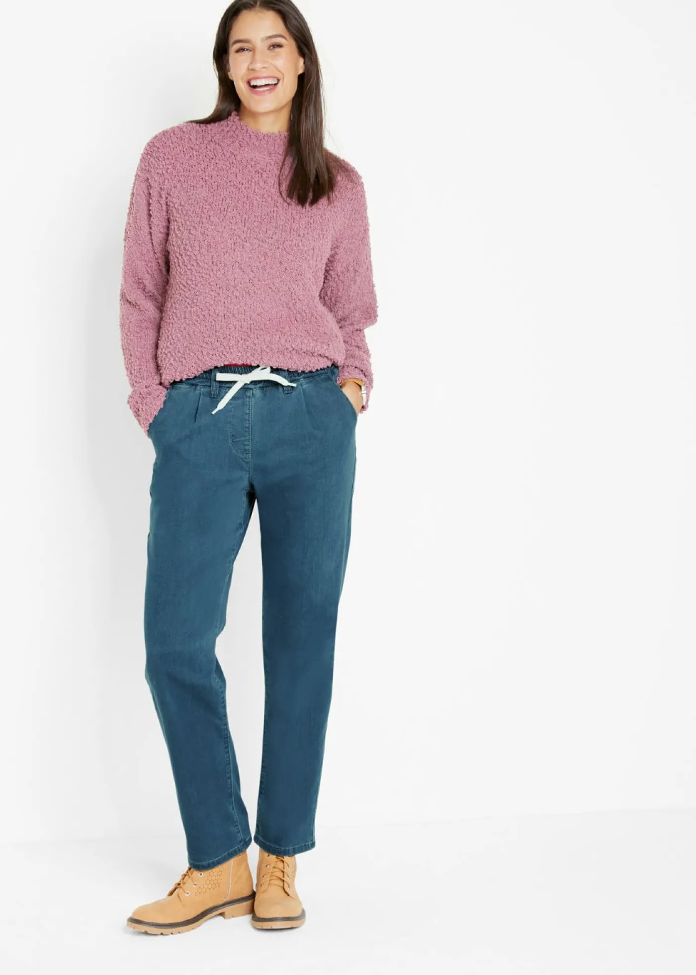 bonprix bonprix Vaqueros térmicos con cinturilla cómoda Azul piedra