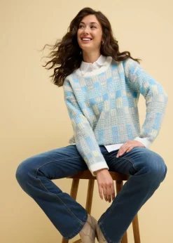 bonprix bonprix Vaqueros térmicos de talle alto con corte bootcut Azul marino desgastado Clearance