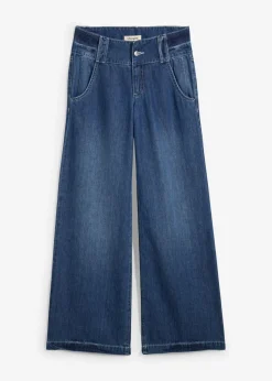 bonprix bonprix Vaqueros wide-leg, high waist, súper suaves Azul piedra usado