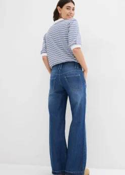 bonprix bonprix Vaqueros wide-leg, high waist, súper suaves Azul piedra usado