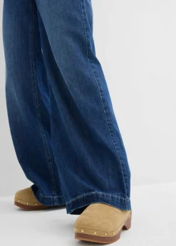 bonprix bonprix Vaqueros wide-leg, high waist, súper suaves Azul piedra usado