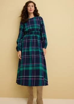 bonprix bonprix Vestido azul marino a cuadros Sale