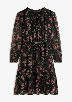 bonprix bonprix Vestido Negro con flores Outlet