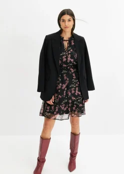 bonprix bonprix Vestido Negro con flores Outlet