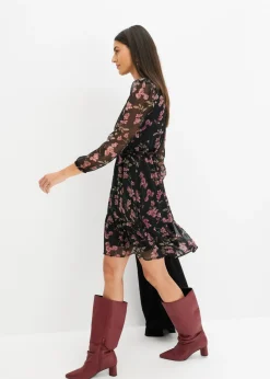 bonprix bonprix Vestido Negro con flores Outlet