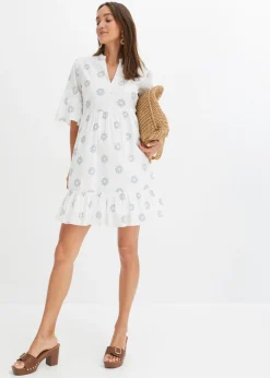 bonprix bonprix Vestido Blanco-azul Clearance