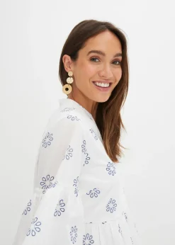 bonprix bonprix Vestido Blanco-azul Clearance
