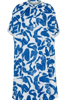 bonprix bonprix Vestido Azul zafiro-blanco estampado Online