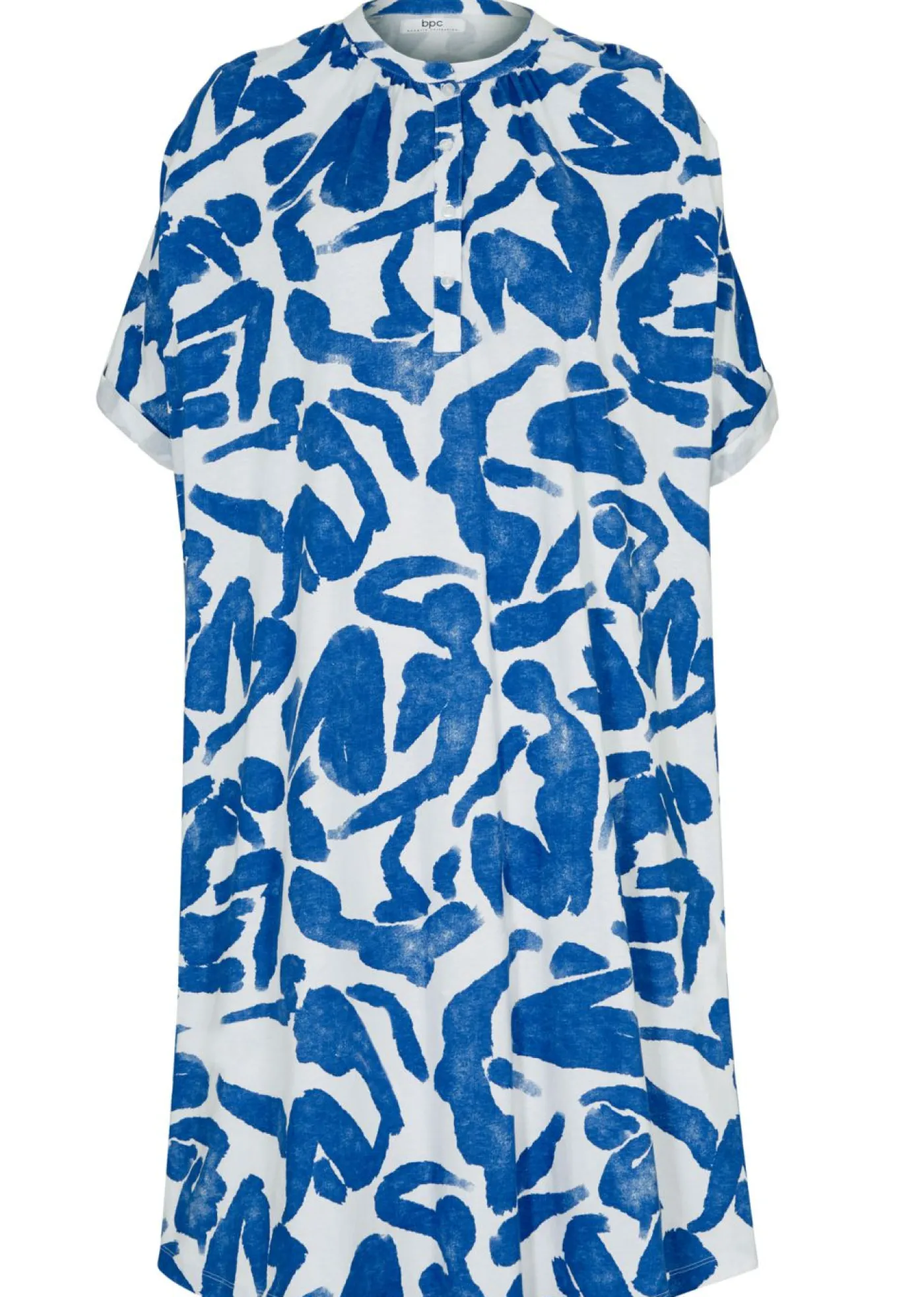 bonprix bonprix Vestido Azul zafiro-blanco estampado Online