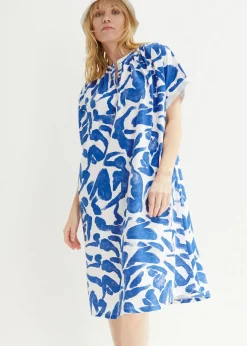 bonprix bonprix Vestido Azul zafiro-blanco estampado Online