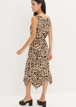 bonprix bonprix Vestido Beige-negro con estampado de leopardo Best