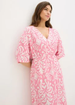 bonprix bonprix Vestido Rosa-blanco Hot