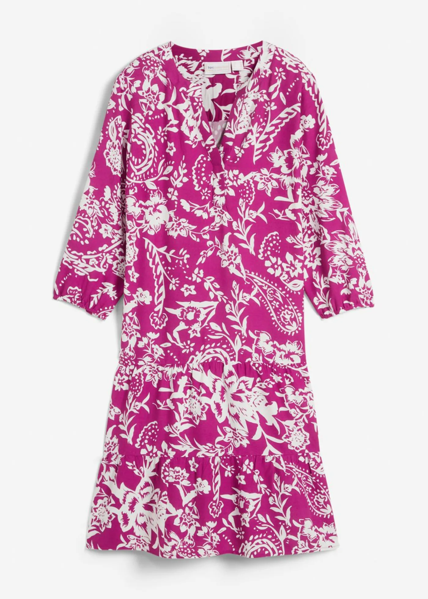 bonprix bonprix Vestido orquídea púrpura-blanco lana Sale