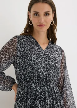 bonprix bonprix Vestido estampado leo negro New