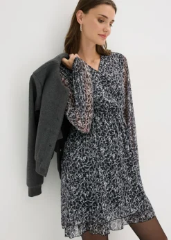 bonprix bonprix Vestido estampado leo negro New