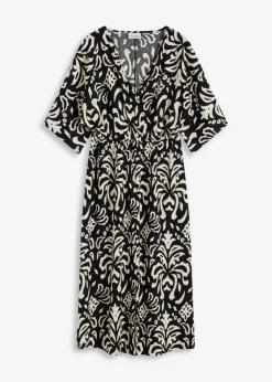 bonprix bonprix Vestido Negro-blanco Clearance